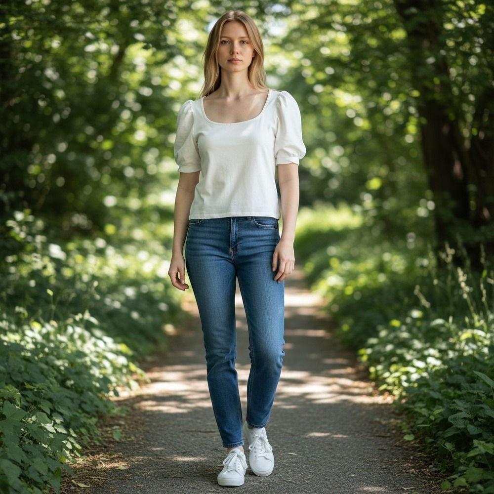 Reformation Cream Puff Sleeve Scoop Neck Top XL Ivory Romantic Coquette Tee